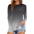 thumbnail image 1 of Uooqdmx Long Sleeve Shirts for Women Blouses for Women Dressy Casual Summer Tops Loose Side Split Blouse Tunic Womens Fall Tops H L, 1 of 4