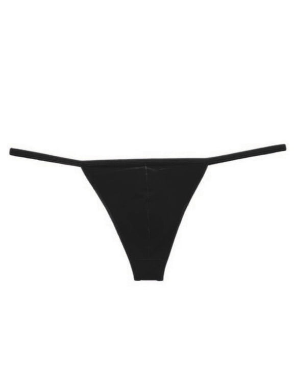 Mens Underwear Thongs Underpants Waist Thong Back Underwear G-string Low Briefs Underwear for Men Black L