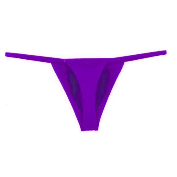 Uooqdmx Mens Underwear Thongs Underpants Waist Thong Back Underwear G-string Low Briefs Underwear for Men Purple 3XL
