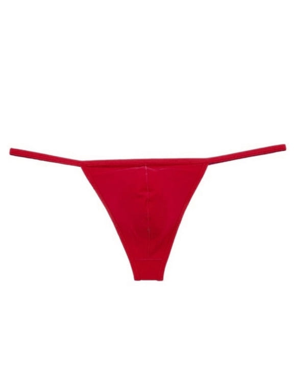 Mens Underwear Thongs Underpants Waist Thong Back Underwear G-string Low Briefs Underwear for Men Red XL
