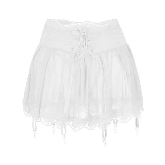 Clearance!Uooqdmx Mini Skirt Polyester Color Daily Woman Women's Sleep & Lounge White XXL