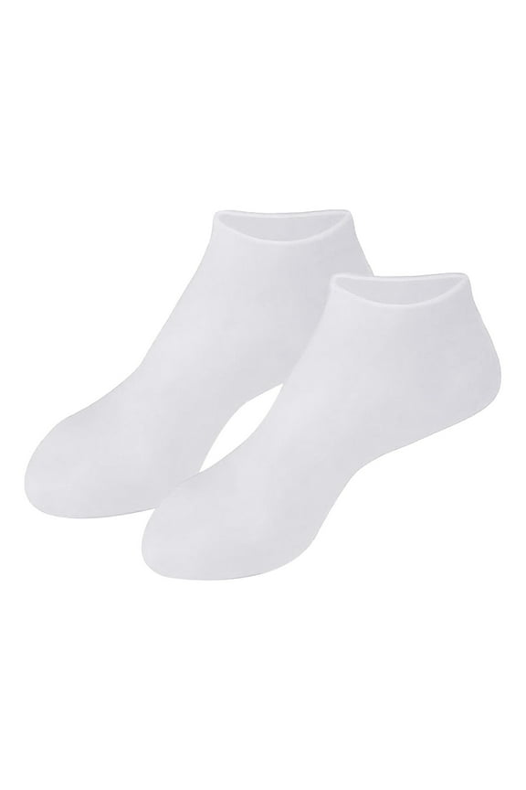 Moisturizing Socks, Silicone Socks for Dry Cracked Feet Women, Gel Socks, Silicone Socks for Women, Ankle Socks for Women, White One Size