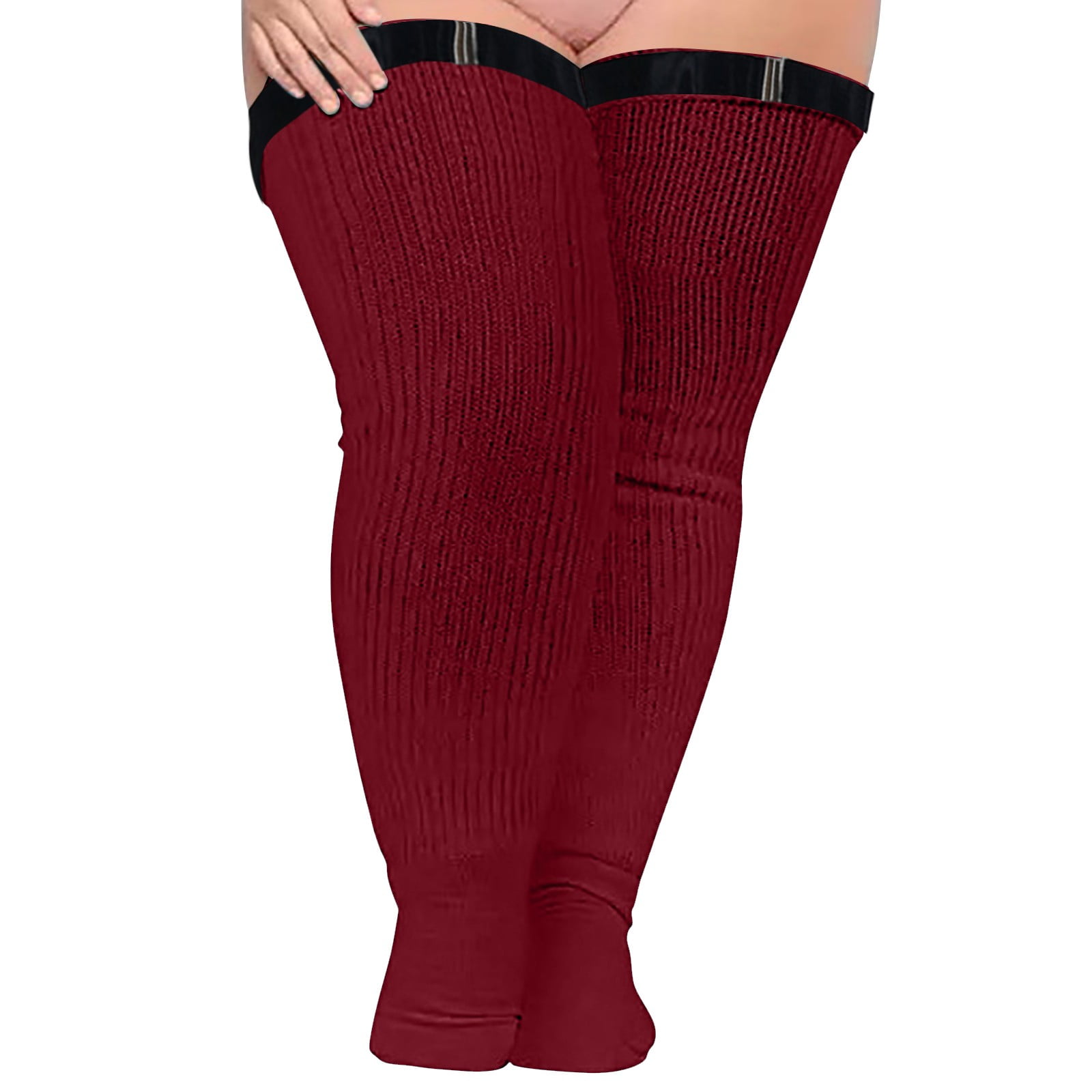 Uooqdmx Plus Size Thigh High Socks, Thigh High Socks for Thick Thighs