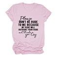 thumbnail image 1 of Uooqdmx Plus Size Tops for Women Short Sleeve Shirts for Women Funny Saying T Shirt Short Sleeve Crewneck Sarcastic Tee Casual Tops Casual Tops for Women Pink XL, 1 of 3