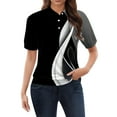 thumbnail image 1 of Uooqdmx Polo Shirts for Women, Womens Polo Shirts Short Sleeve, Dressy Tops for Women, Ladies Polo Shirts with Collar, Womens Work Tops, Black L, 1 of 7
