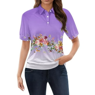 Basico Women's Adult Style Tops, Navy Polo Collared Shirt, 100