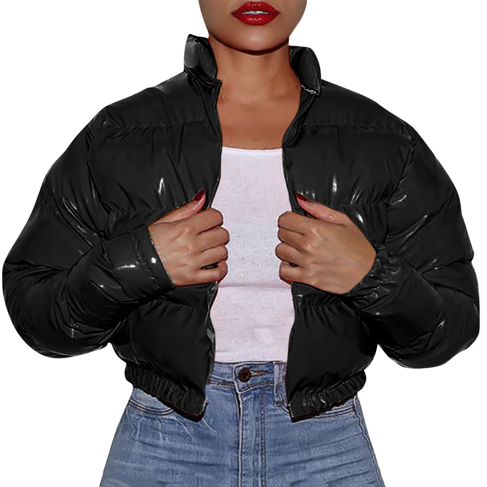 TAIAOJING Women's Winter Cropped Puffer Jacket Ladies Autumn TAIAOJING Women's Winter Cropped Puffer Jacket Ladies Autumn