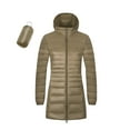 thumbnail image 1 of Uooqdmx Puffer Jacket Womens Winter Coats Solid Color Hooded Oversize Light Down Jacket Oversize Women's Down Jackets & Parkas Khaki XL, 1 of 4