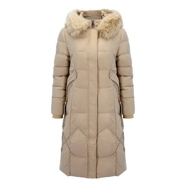 Clearance!Uooqdmx Puffer Jacket Womens Winter Coats for Women Cotton Padded Clothes Thickened Large Collar Large Size Over Knee Slim Long Down Jacket Coat Winter Jackets for Women Khaki 3XL