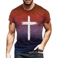 thumbnail image 1 of Uooqdmx Shirts for Men Mens Graphic T-shirts Easter Printed Short Sleeved T Shirt for Men Comfort Colors Tshirt Red XL, 1 of 4