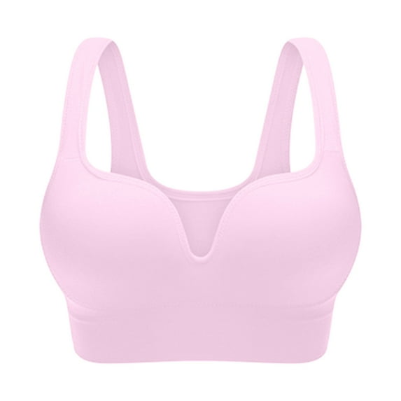 Clearance!Uooqdmx Sports Bras for Women Bralettes for Women Sleep Sports Bra with No Thin and Shockproof Yoga Gathered U Back Bra Bandeau Bra Pink XL