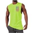 thumbnail image 1 of Uooqdmx Tank Tops Men Mens Undershirts Workout Tank Tops Beach Tank Tops for Tank Tops Summer American Flag Tank Top Custom Tank Top Men Casual Shirts for Men Mint Green XL, 1 of 5