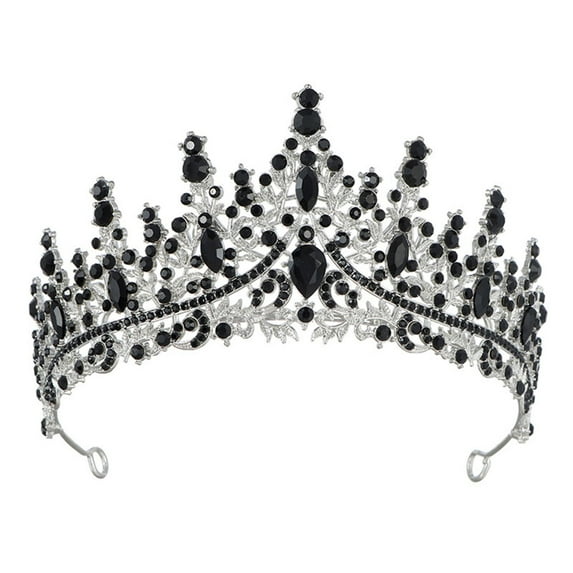 Uooqdmx Tiaras for Women, Crowns for Women, Prom Accessories, Women Hair Accessories Ladies Girls Headwear, Princess Costume Women, Black One Size