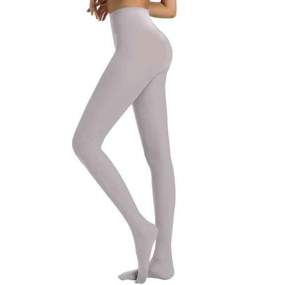 Uooqdmx Tights for Women, Pantyhose for Women, Sheer Stockings for Women, Girls Leggings Solid Color Tights, Nylon Socks for Women, White XL