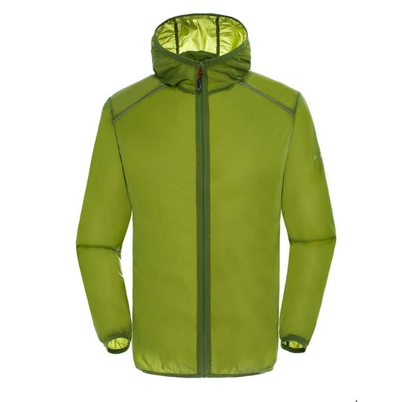 Uooqdmx Trench Coat Women Peacoat Womens Coat Solid Rain Jacket Outdoor Plus Size Hooded Windproof Loose Coat Water Proof Cuff Storage Bag Fall Jackets for Women 2024 Army Green L