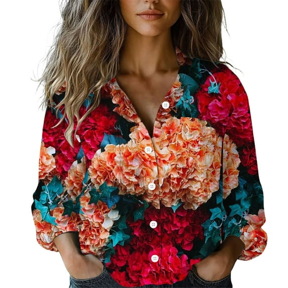 Uooqdmx Womens Button Down Shirt, Linen Shirt, Long Sleeve Blouses for Women, Cotton Shirt Casual Tops Long Sleeve Blouse, Womens Graphic T Shirts, Wine M