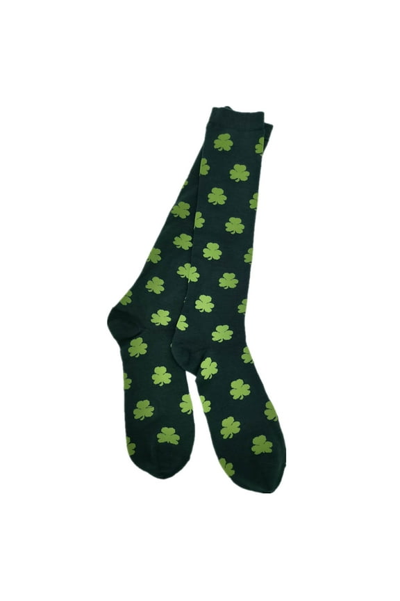 Womens Crew Socks, St Patricks Day Socks, Striped Socks, Irish St. Festive Stripe Socks, Shamrock Socks, A One Size