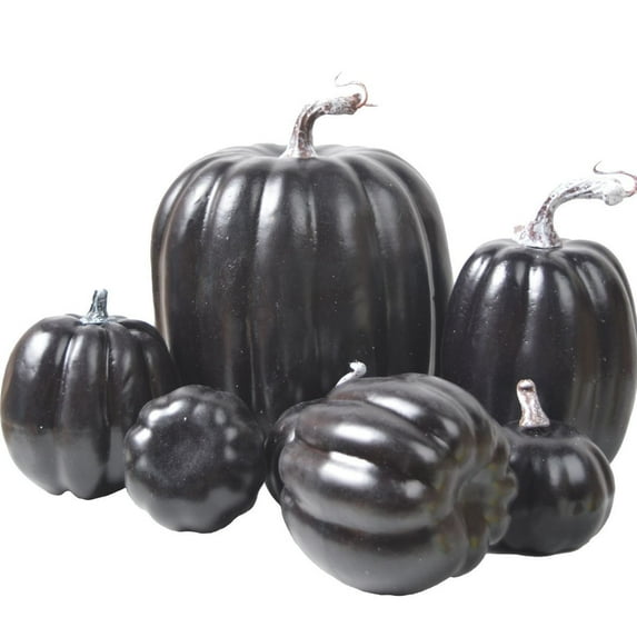 Clearance! Upgraded 7PCS Artificial Pumpkins Fall Decoration Assorted Faux Pumpkin Cute Foam Pumpkins for Home Outside Halloween Decorating A