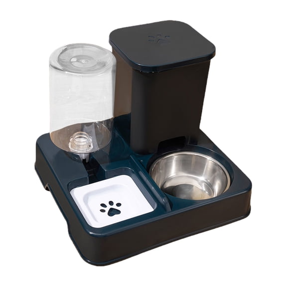Clearance! Upgraded Automatic Pet Feeder, Cat Food and Water Bowl Set, Removable 2 in 1 Feeder and Waterer Set, This Two-Piece Set is Suitable for Pet Feeding B