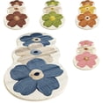thumbnail image 1 of Clearance! Upgraded Cute Rugs for Bedroom, Floral Area Rug, Non-Slip Absorbent Bathroom Mat Super Cute Machine Washable Bathroom Mat Floral Soft Fluffy Bath Mat 47"x15" A, 1 of 6