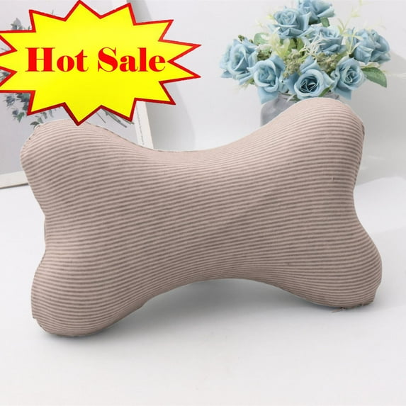Clearance! Upgraded Dog Bone Shaped Travel Neck Pillows with Washable Removable Cover Memory Foam Car Bus Truck Driving Comfort Head Rest Support 10" B