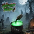 thumbnail image 1 of Clearance! Upgraded Halloween Plastic Cauldron, Black Candy Bowl, Large Witch Cauldron Pot Bucket for Halloween Decorations Trick or Treat Holder, Party Supplies Centerpiece 15"x12" B, 1 of 7