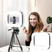Clearance! Upgraded Rechargeable Selfie Portable Ring Light, Phone Video Stabilizer Built-in Battery for 360 Photo, Selfie Hand-held Filllight, Adjustable Bicolor Fill Light
