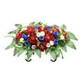 Clearance!Uqiangy Artificial Cemetery Flower Saddles, Rose Headstone