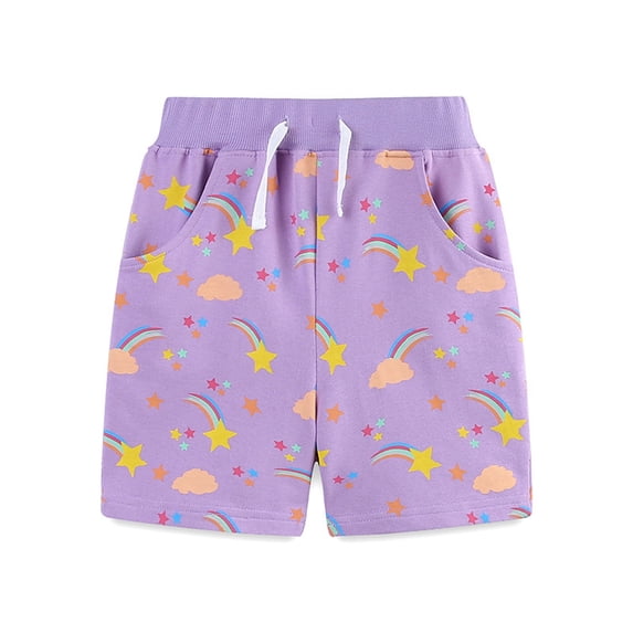 Utoimkio Toddler Baby Boy Girls Elastic Waist Pull On Cotton Shorts Casual Loose Drawstring Athletic Shorts Summer Clothes Size 2-7T