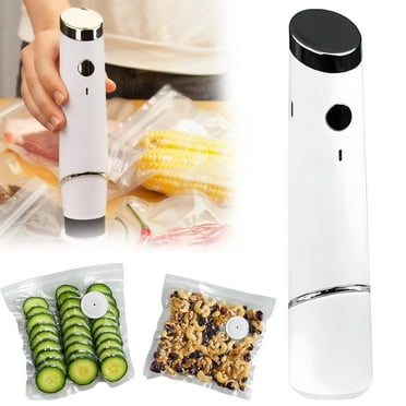 Clearance! Vacuum Sealer Hand Held for Domestic Use with Sealing Bag and Roll for Low Temperature Low Flow Cooking and Hermetically Sealed Food Storage(Vacuum Sealer +5Bags) 1 Vacuum Sealer