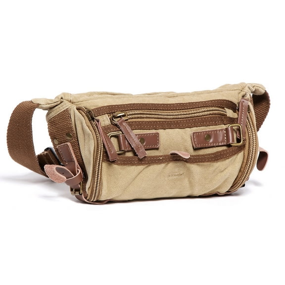 *Clearance* Vagarant Traveler 10.5" Stylish Trapezium Canvas Waist Fanny Pack C83.KK