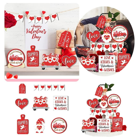 Clearance! Valentine's Day Layered Pallet Decoration Cute Valentine's Day Decorative Enthusiasts Birds Love Layered Pallet Valentine's Day Wedding Anniversary Commemorative Supplie Valentines Day