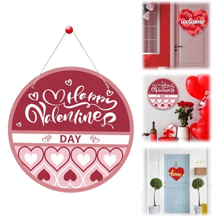 Clearance! Valentines Day Decorations Happy Valentine's Day Signs Hanging Wooden Door Sign Truck Valentine's Day Decor Valentine's Day Heart Wreath Valentine's Day Wall Decorations for Home