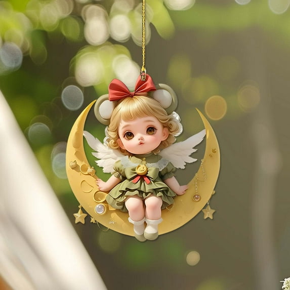 Clearance! Valentines Day Decorations Valentine's Daydoor Pendant Acrylic Door Sign Hanging Sign House Decors Easter Holiday Supply Key Pendant Easter Decorations 1*Valentine's Day Angel Pendant