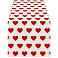 thumbnail image 1 of Hvmvliv Valentines Table Runner Valentine's Day Flower Table Flag Holiday Party Kitchen Living Room Decorative Tablecloth Linen Printing Tea Table Cloth Valentines Day Gifts, 1 of 8