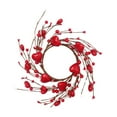 thumbnail image 1 of Hvmvliv Valentines Wreath Valentine's Day Heart Shaped Berry Wreath Artificial Hearts Wreath Door Hanging Closet Decoration Valentine's Day Decoration Valentines Day Gifts, 1 of 7