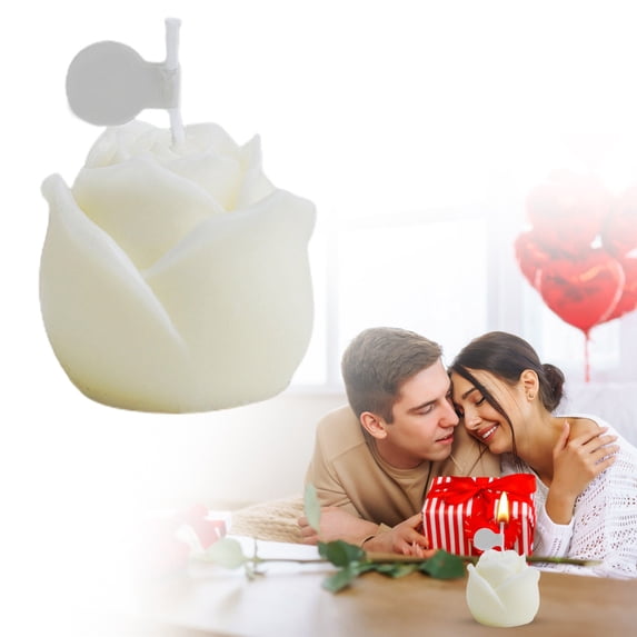 Clearance!Veeogra Mothers Day Decorations,Gifts For Women,Rose Shape Candles Special Night Candles for Women Handmade Tealight Candle for Anniversary Wedding Birthday Home Decoration,Candles,White