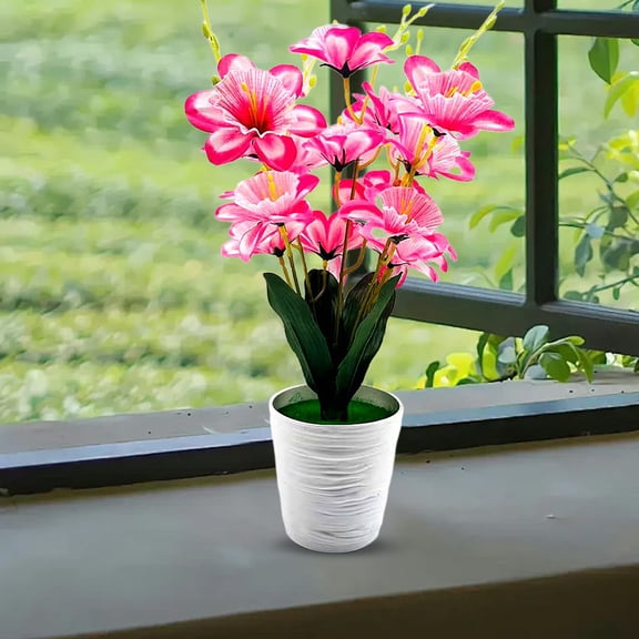 Clearance!Veeogra Mothers Day Gifts,Artificial Flowers,Artificial Flowers Double Real Large Silk Flowers Potted Flowers Arrangements for Decoration Home Wedding Centerpieces BouquetPink