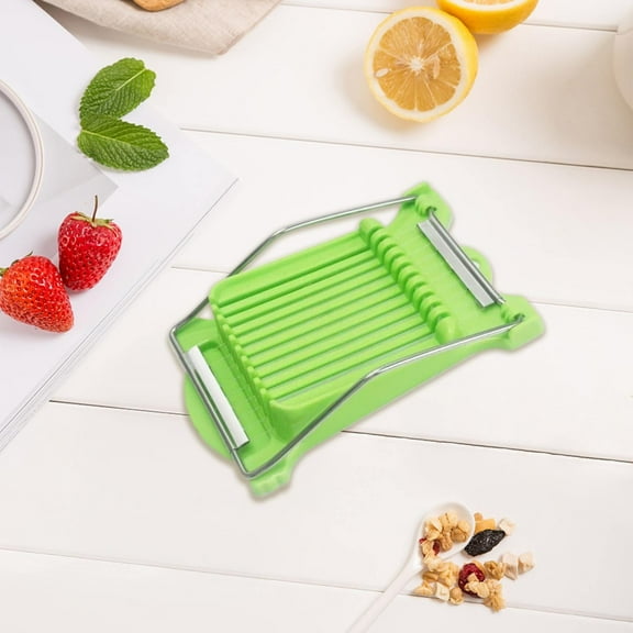 Clearance Vegetable Cutter under $7 Easypress Food Slicer Easy Food Slicer Speed Luncheon Meat Slicer Butter Cutter Slicer Single Stick Stainless Steel Wire Meat Cutter Boiled Egg Fruit Soft Che