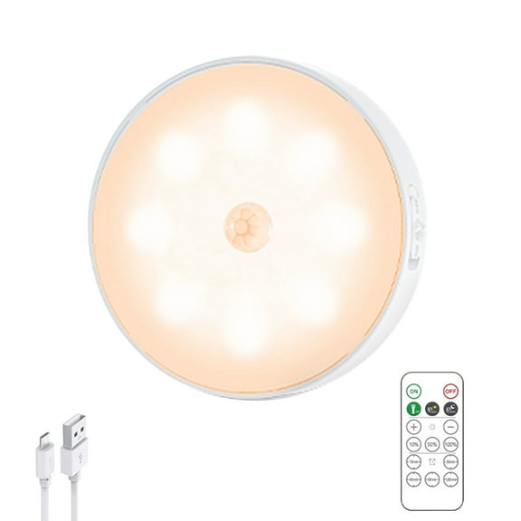 Clearance Vekome Under Cabinet Lights Wireless, Motion Sensor Light Indoor, Night Puck Lights With Remote, LED Closet Lights, Stick On Lights for Counter Kitchen