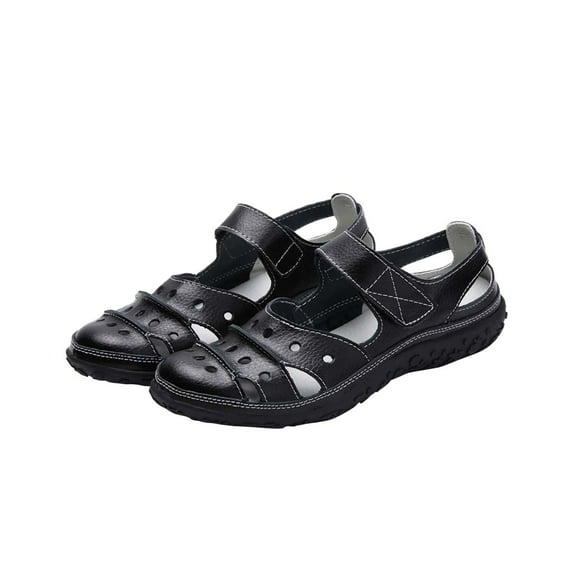 VerPetridure Closed Toe Sandals for Women Casual Summer Hollow Out Vintage Wedge Sandal Gladiator Outdoor Shoes