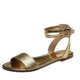 thumbnail image 1 of Clearance VerPetridure Rhinestone Sequins Buckle Fish Mouth Flat Casual Low Heel Sandals Women's Sandals Summer Casual, 1 of 2