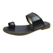 chinese dress ladies Amazon.com | Colgo Thong Flat Sandals, Casual Women T-Strap Dress Sandals  with Adjustable Ankle Buckle for Summer Wedding (Black/Sdl,5.5)