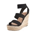 thumbnail image 1 of Clearance VerPetridure Women's Sandals Summer Casual Shoes Casual Peep Toe Wedges Super High Heels Elastic Lace-up Sandals, 1 of 9