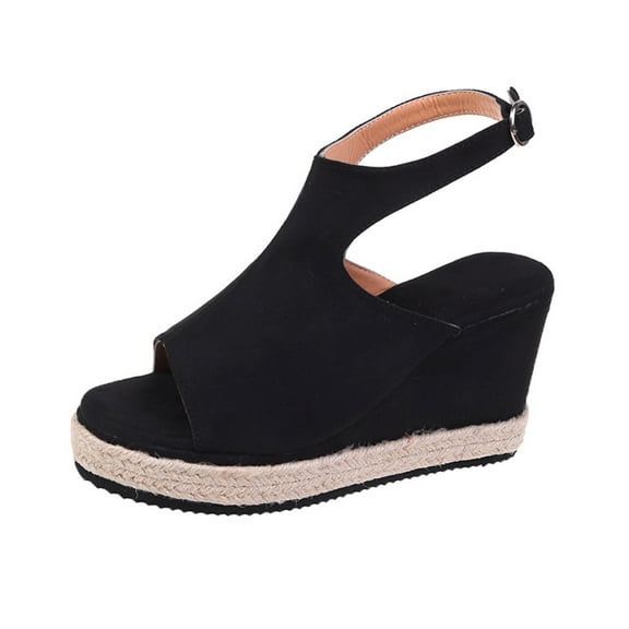 VerPetridure Women's Sandals Summer Casual Thick Soled Shoes Fish Mouth Casual Sandals