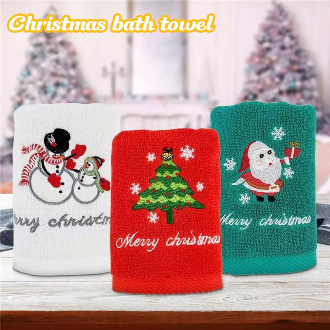 Clearance!Vggrvlo Christmas Bath Towels,Cotton Lint Holiday Handmade ...