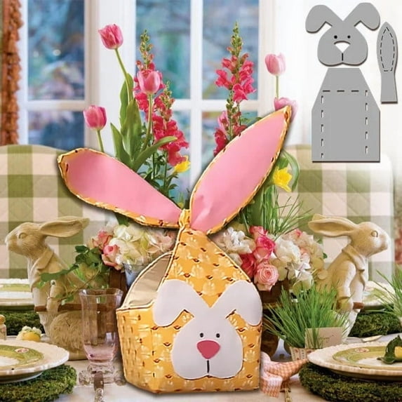 Clearance Vggrvlo Easter Basket Cute Personalized Canvas Cotton Tote Bags for Ki-ds, B-oys, G-irls, To-ddler, Ba-bies, In-fant Easter Decorations Multicolor
