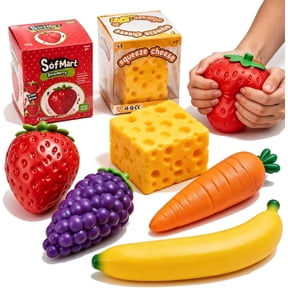 Clearance! Vggrvlo Giant Jumbo Banana Squishies Toys 18" Realistic Fruit Slow Rising Squeeze Stress Relief Ball, Sensory Fidget Toys, Party Favor & Birthday Gift for Kids and Adults,