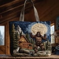 thumbnail image 1 of Clearance! Vintage Quilted Canvas Gorilla Reusable Tote Gift Bags, Lightweight Travel Bag, Made of Natural Canvas with Handle, Cotton Shoulder Bag for Shopping Beach Work School, Best Gift, 1 of 6