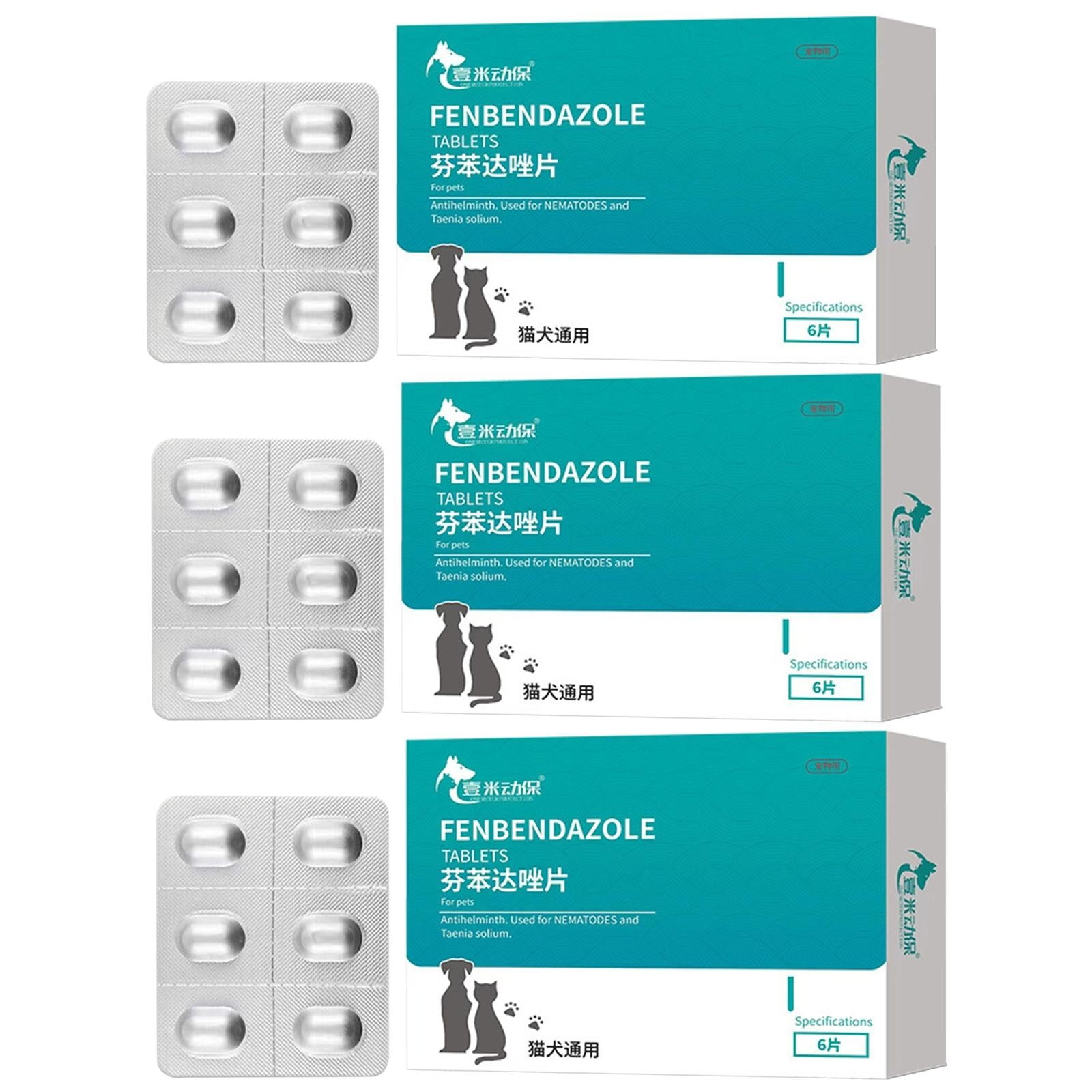 Clearance WEANT Cats & Dogs Tapeworm Dewormer 6 Tablets/Box,Internal 3pcs